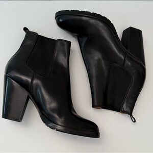 Frye Black Leather Ankle Boots- 8.5